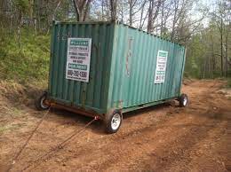Renting a moving storage container? Move 20ft Ocean Container On Car Trailer Page 2 Tractorbynet