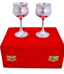Silver Plated Wine Glass Set For Royal