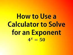A Calculator To Solve For An Exponent
