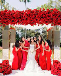 red and gold wedding color combinations