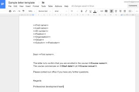 mail merge letters in google docs