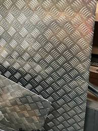 scratched aluminium checker plate floor