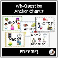 Wh Question Anchor Charts Freebie