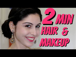 2 minute makeup hair indian