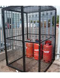4ft cube gas bottle cage with forklift base