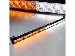 Xprite Amber White 35 5 32 Led Traffic Advisor Strobe Light Bar Kit Newegg Com