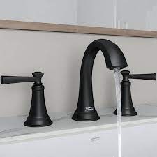 Handle Bathroom Faucet In Matte Black