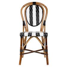 Black and white striped velvet louis chair | vinterior. Black And White Mediterranean Bistro Chair Stripe Maison Midi