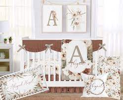 Boho Baby Girl Crib Bedding Set Fl