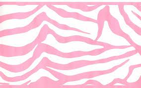 Girly Glam Zebra Wallpaper Border Pink