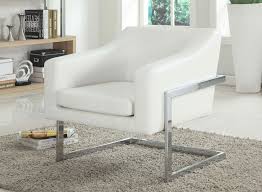 home manny white leather accent chair