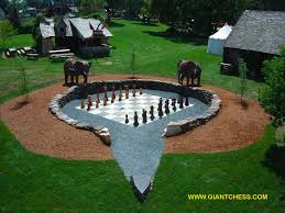 Outdoor Wooden Garden Chess Perfect