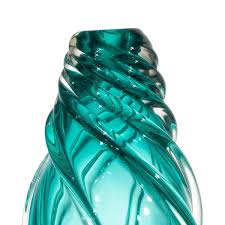 Dale Aqua Swirl 12 75 In Blue Glass Vase