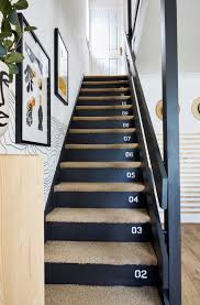 paint and stencil your stair risers