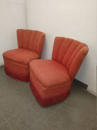 Pair Of Vintage Slipper Chairs With