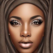 light skinned african woman graphic