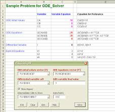 ode solver for an example excel problem