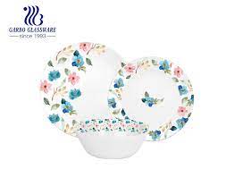 Tempered Glass Plates Bowl Opal Ware