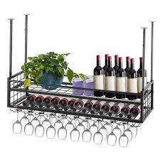 Vevor 33 Bottle Ceiling Wine Glass Rack