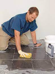 how to lay a stone tile floor this