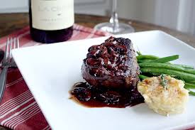 Add meat to bowl, cover with plastic wrap, and marinate in refrigerator for 1. Filet Mignon With Cabernet Cremini Sauce Steele House Kitchen
