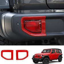 Abs Accessories Rear Fog Light Lamp Cover Trim For Jeep Wrangler Jl 2018 2019