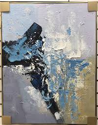 Blue Abstract Wall Art Oil Paintings