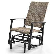 Black Aluminum Outdoor Glider Chair