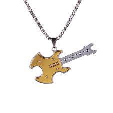 rock guitar pendant necklaces fashion