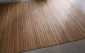 teak wood polished wooden carpet
