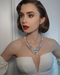 lily collins 80s inspired met gala makeup