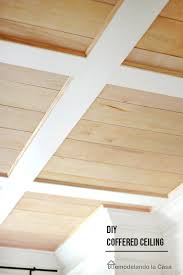 Like pristine wood floors and board and batten, a coffered ceiling can add interest to any room, no matter how big. A Diy Coffered Ceiling Valentines And More Remodelando La Casa