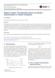 pdf higher order timoshenko beam to