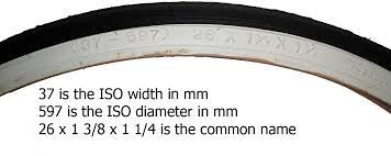 iso sizes for bicycle tires and rims