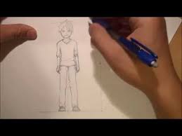 How to draw a anime boy body. How To Draw Anime Male Body Proportion Youtube