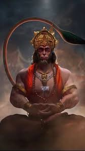 lord hanuman with smoky background