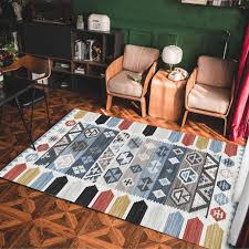 bohemian parlor big carpet geometric