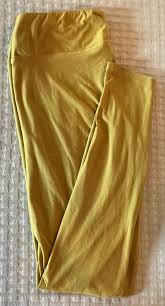 Lularoe Leggings Tc Solid Color Mustard Dark Yellow