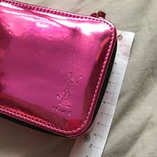 ysl pink cosmetics bag women s fashion