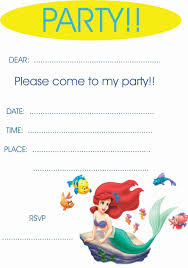 Little Mermaid Birthday Invitation Template Elegant Little