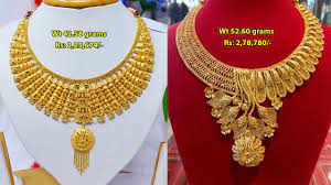 latest heavy gold necklace designs with