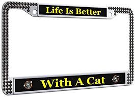 As one of the most preeminent names in aftermarket motorcycle lighting. Amazon Com Glitterlicense Plate Frame Life Is Better With A Cat Car Tag Frame Outdoors License Plate Covers With Security Screws Automotive