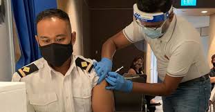 The vaccination program will be expanded to those 40 to 44 years old from wednesday. Singapore Prioritises Seafarers For Covid Vaccine