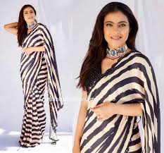 kajol in a striped saree at tanhaji