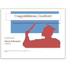 Congratulatory Graduation Certificates Free Downloads For Ms Word
