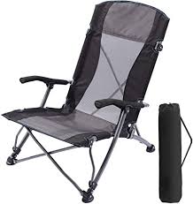 Amazon Com Redswing Low Sling Beach Chair Folding Beach Chair With Low Profile Outdoor Camping Chair For Adults High Back Portable For Camping Backpacking Sand Black Sports Outdoors