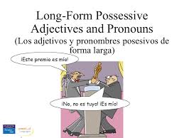 24 Long Form Possessive Adjectives And Pronouns No Animation