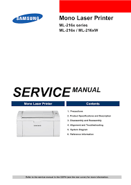 Update drivers with the largest database available. Samsung Ml 2160 Service Manual Manualzz