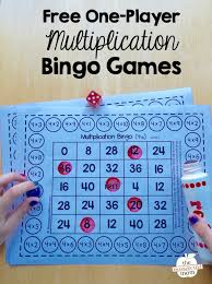 one player multiplication bingo games