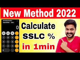 how to calculate sslc percene 2022